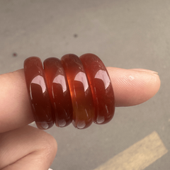 Natural Brazilian Agate Handheld Running Jade And Chalcedony Ring