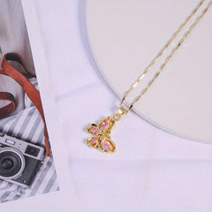 Rhinestone Butterfly Necklace Female Niche Sense Cold Wind Collarbone Chain