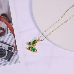 Rhinestone Butterfly Necklace Female Niche Sense Cold Wind Collarbone Chain