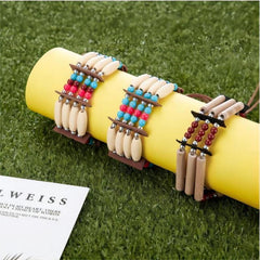 Caveman Dress Up Props Wooden Bead Necklace Bracelet