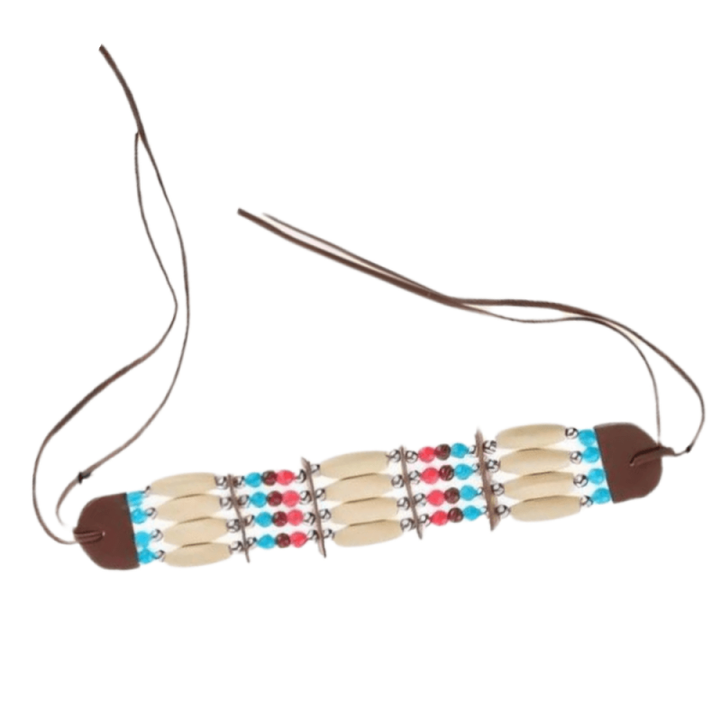 Caveman Dress Up Props Wooden Bead Necklace Bracelet