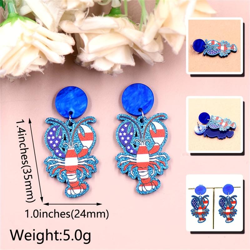 Lobster Crab Earrings Y2K Jewelry