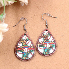 Acrylic Rugby Football Earrings Funny Baseball Earrings Jewelry Christmas Gift