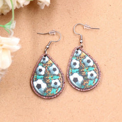 Acrylic Rugby Football Earrings Funny Baseball Earrings Jewelry Christmas Gift