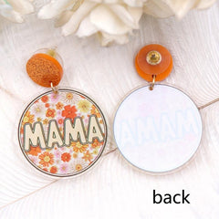 Flower Mama Acrylic Earrings Y2K Jewelry