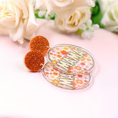 Flower Mama Acrylic Earrings Y2K Jewelry