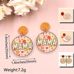 Flower Mama Acrylic Earrings Y2K Jewelry