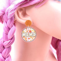 Flower Mama Acrylic Earrings Y2K Jewelry