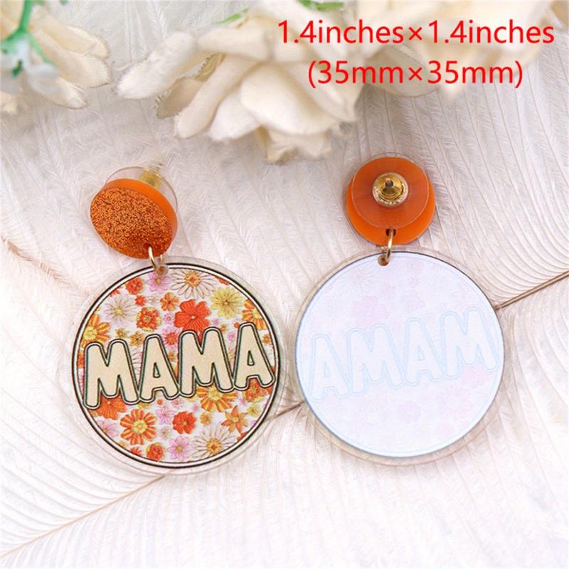 Flower Mama Acrylic Earrings Y2K Jewelry
