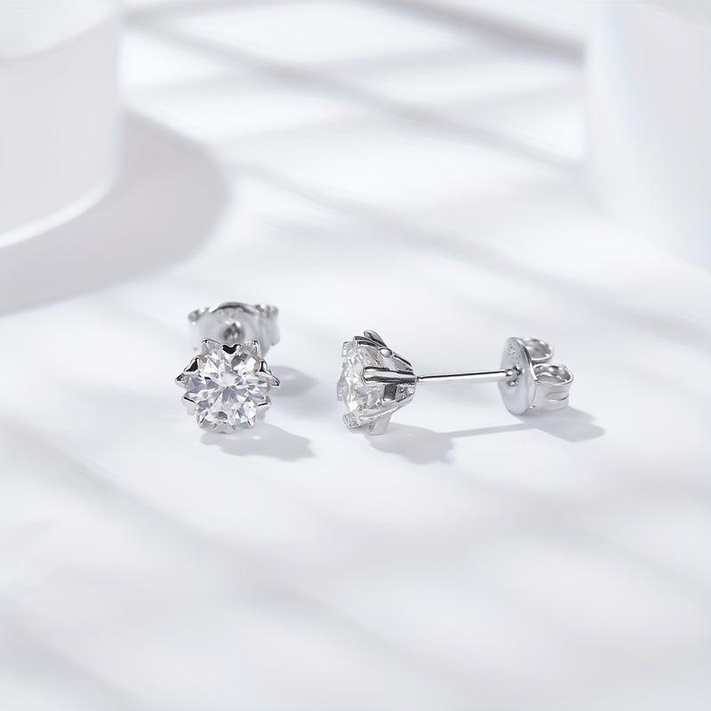 Moissanite Stud Earrings S925 Sterling Silver