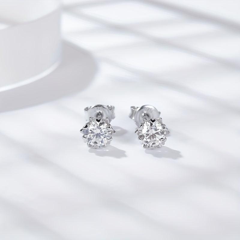 Moissanite Stud Earrings S925 Sterling Silver