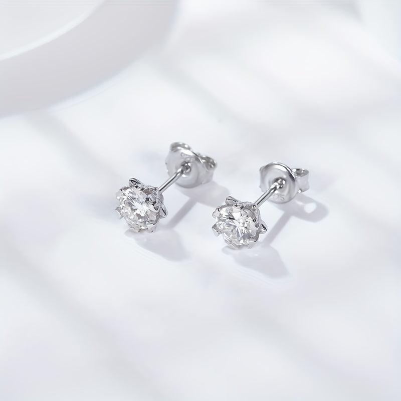 Moissanite Stud Earrings S925 Sterling Silver