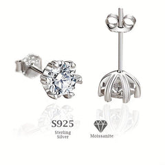 Moissanite Stud Earrings S925 Sterling Silver