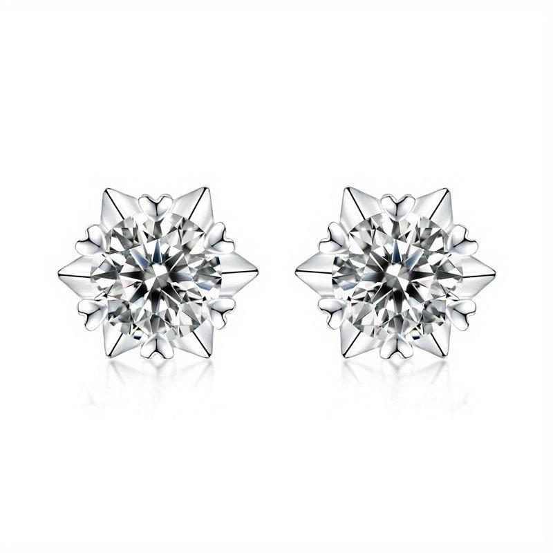 Moissanite Stud Earrings S925 Sterling Silver