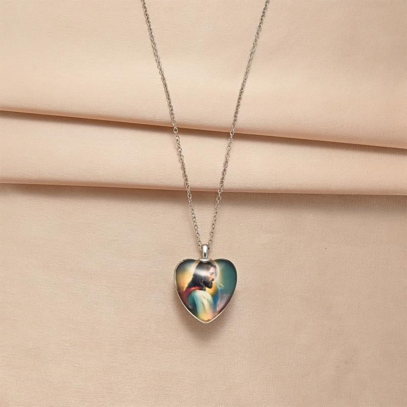 Vintage Heart shaped Pendant Necklace Toy For Kids Daughters