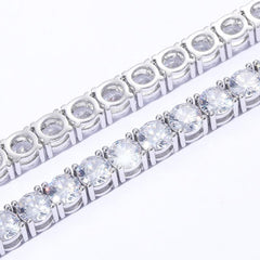 Hip Hop Tennis Chain Zircon Necklace Spring Buckle 3mm4mm5mm Wide