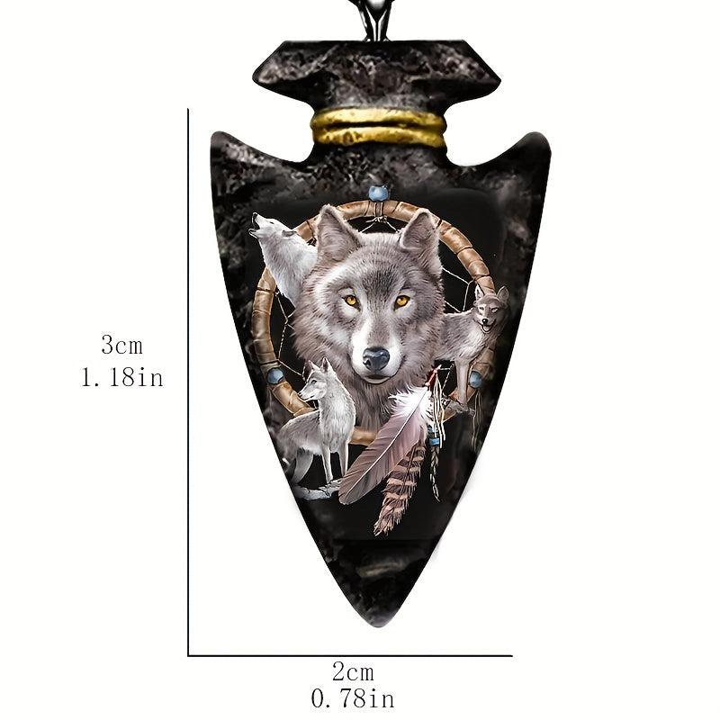 1pc Men Hip hop Wolf Head Necklace Toy Gift