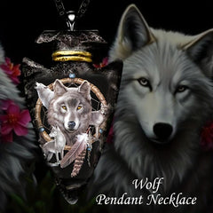 1pc Men Hip hop Wolf Head Necklace Toy Gift