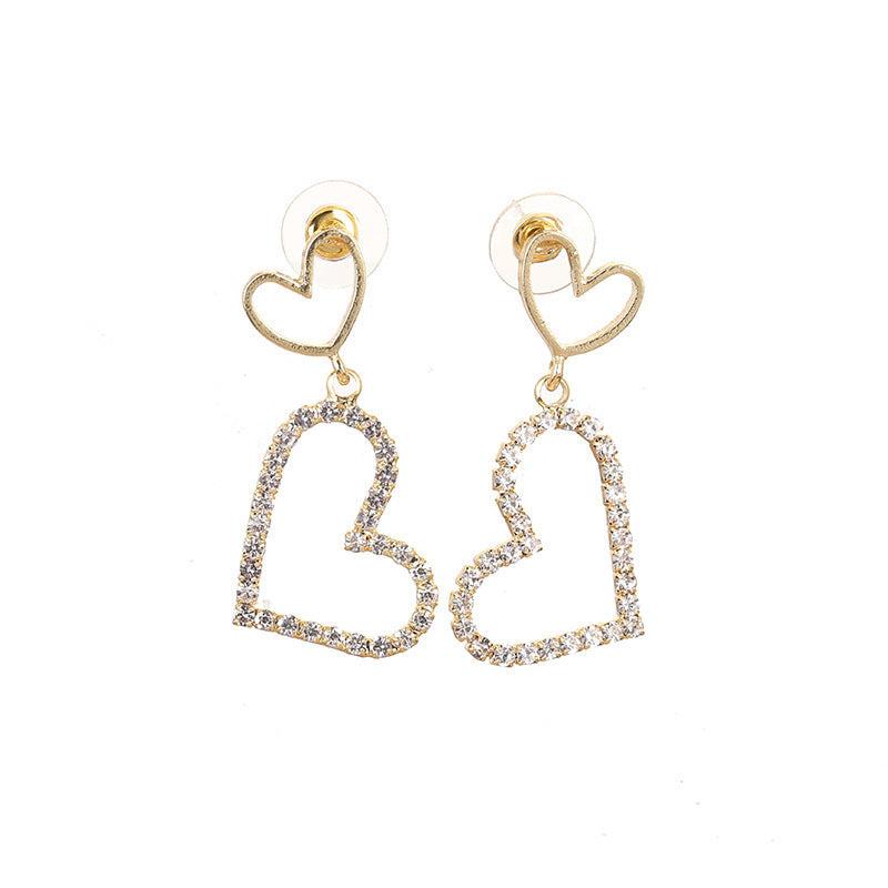 Love Earrings Temperament Stud Earrings Female Versatile Ear Jewelry