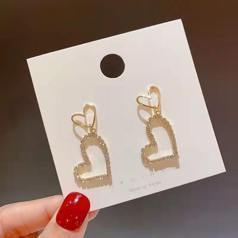 Love Earrings Temperament Stud Earrings Female Versatile Ear Jewelry