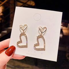 Love Earrings Temperament Stud Earrings Female Versatile Ear Jewelry