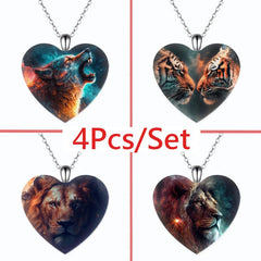 4Pcs Beast Necklace Pendant for Children Gift Halloween Christmas