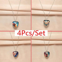 4Pcs Beast Necklace Pendant for Children Gift Halloween Christmas