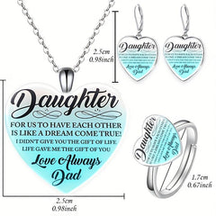 Heart Shape Crystal Pendant Necklace Set