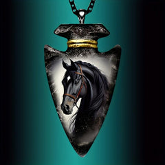 Animal Horse Triangle Necklace Toy For Men Kids Daughters Adults Gift