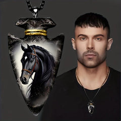 Animal Horse Triangle Necklace Toy For Men Kids Daughters Adults Gift