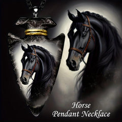 Animal Horse Triangle Necklace Toy For Men Kids Daughters Adults Gift