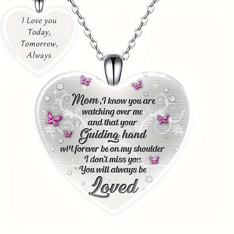 Love Crystal Pendant Necklace Alphabet Necklace For Kids Adults
