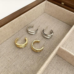 Double Layer Loop Earrings For Women