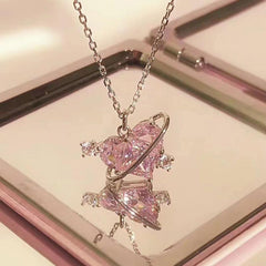 Love Planet Necklace for Ladies and Girls Parties