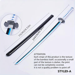 Wooden Anime Sword Samurai Role playing Toy COSPLAY Home Decoration