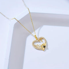 Heart Shaped Honeycomb & Little Bee Pendant Necklace