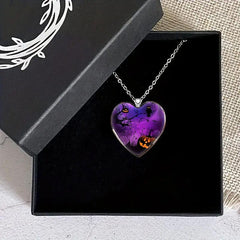 Halloween Pumpkin Head Owl Necklace Retro Pendant Halloween Christmas Gift
