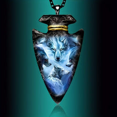 Creative Wolf Head Necklace For Men Anniversary Gift