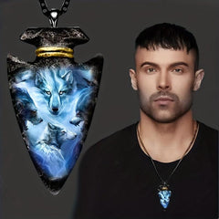Creative Wolf Head Necklace For Men Anniversary Gift