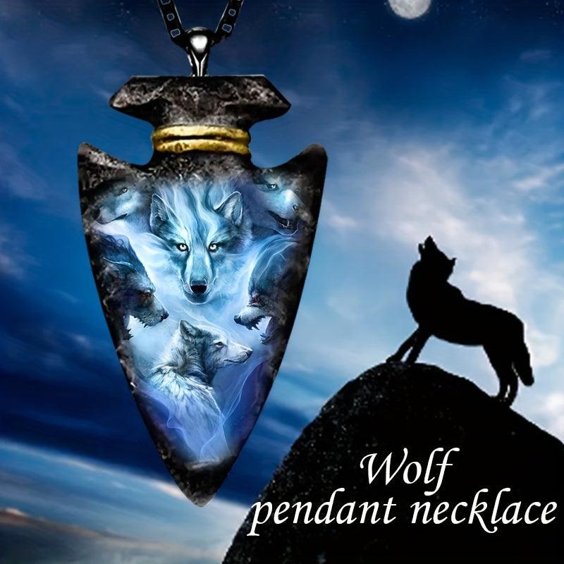 Creative Wolf Head Necklace For Men Anniversary Gift