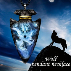 Creative Wolf Head Necklace For Men Anniversary Gift