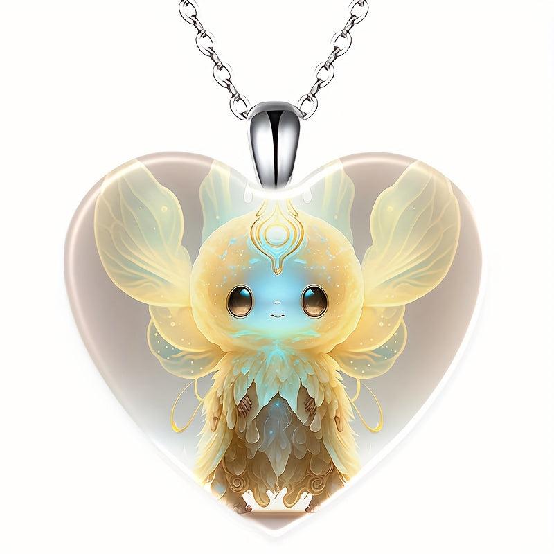 4pcs Heart Necklaces Heart shaped Pendant Necklaces Banquet Jewelry