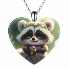 4pcs Heart Necklaces Heart shaped Pendant Necklaces Banquet Jewelry