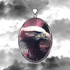 Eagle Round Pendant Necklace Hip Hop Animal Necklace Accessories