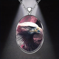 Eagle Round Pendant Necklace Hip Hop Animal Necklace Accessories