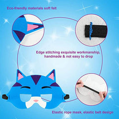 9pcs Cat Felt Masks Anime Themed Party Favors for Kids