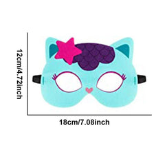 9pcs Cat Felt Masks Anime Themed Party Favors for Kids