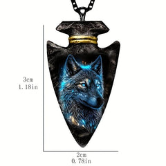 Wolf Head Triangle Pendant Necklace Toy For Men Kids Daughters Adults