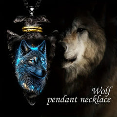 Wolf Head Triangle Pendant Necklace Toy For Men Kids Daughters Adults
