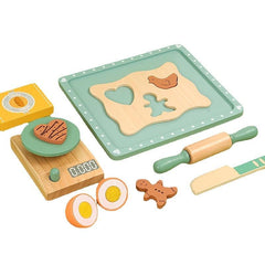 Wooden Play House Baked Cookie Toys Simulation Game for Boys Girls